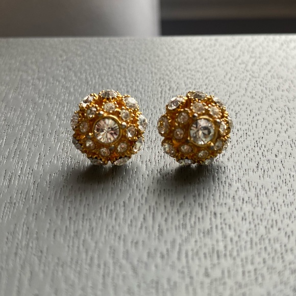Kate spade yellow gold and diamond studs